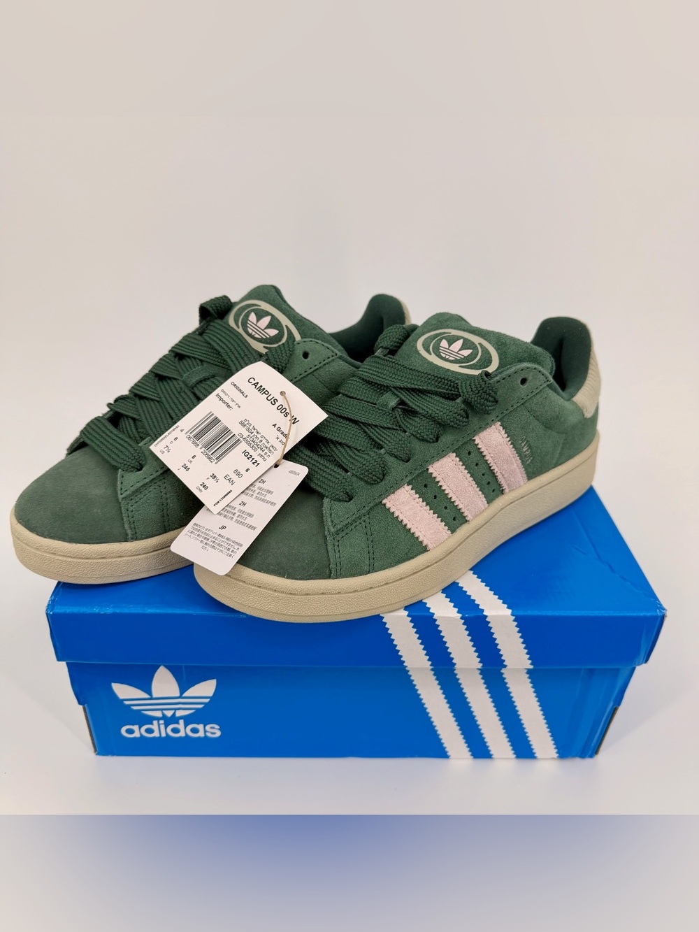 adidas Campus 00s Mineral Green Sandy Pink IG2121 Women’s 7.5 NEW
